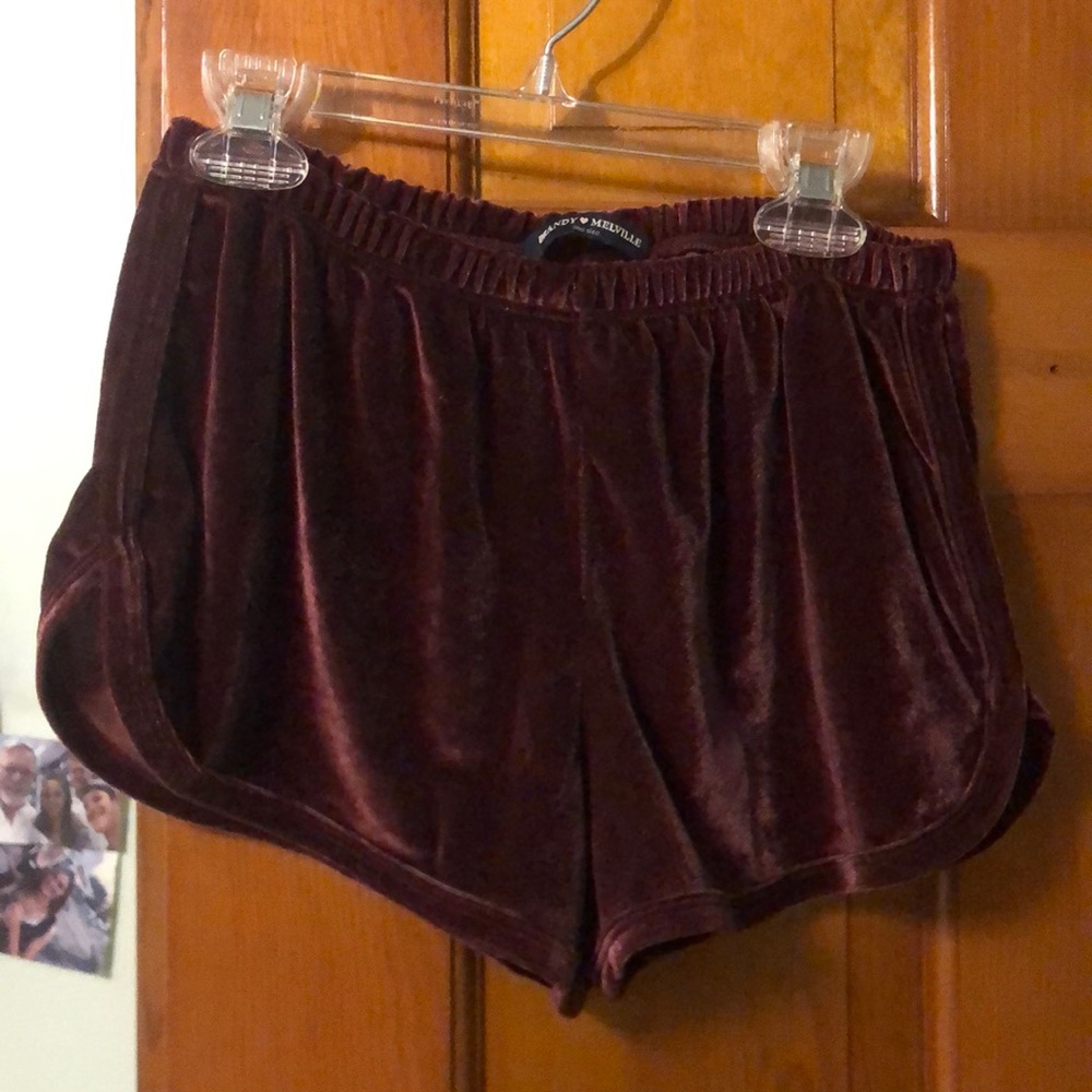 Brandy Melville velvet shorts